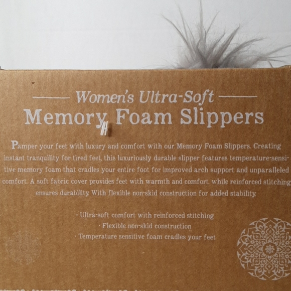 Loft living womens ultra soft memory foam slippers - Picture 2 of 8